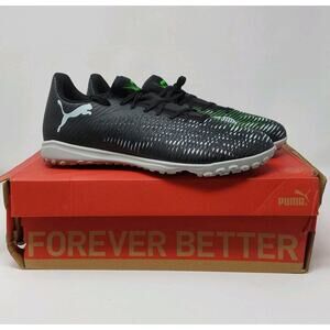 Puma Future Play TT Soccer Turf Shoes Black Green Mens 10.5 Cleats
